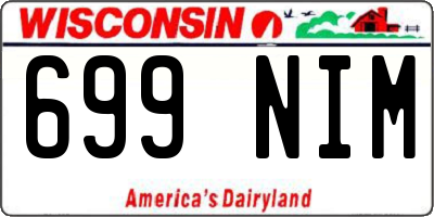 WI license plate 699NIM