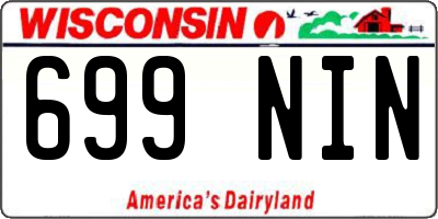WI license plate 699NIN