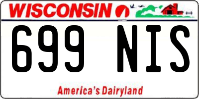 WI license plate 699NIS
