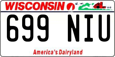 WI license plate 699NIU