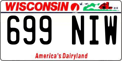 WI license plate 699NIW