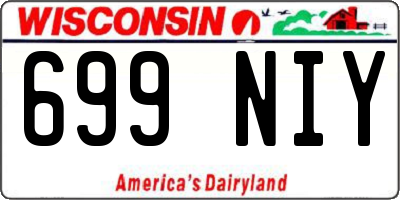 WI license plate 699NIY