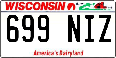 WI license plate 699NIZ
