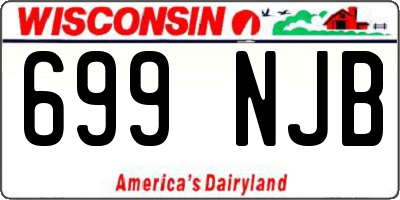 WI license plate 699NJB
