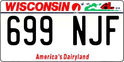 WI license plate 699NJF