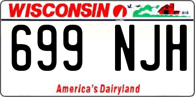 WI license plate 699NJH