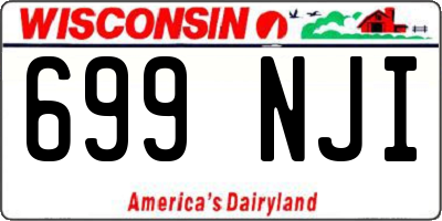 WI license plate 699NJI