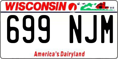 WI license plate 699NJM