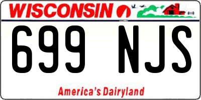 WI license plate 699NJS