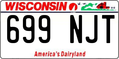WI license plate 699NJT