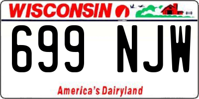 WI license plate 699NJW