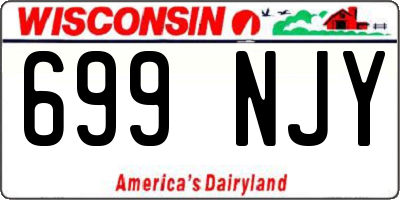 WI license plate 699NJY