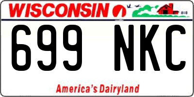 WI license plate 699NKC