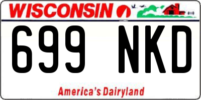 WI license plate 699NKD