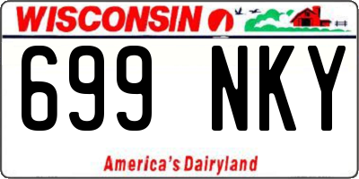 WI license plate 699NKY
