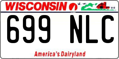 WI license plate 699NLC