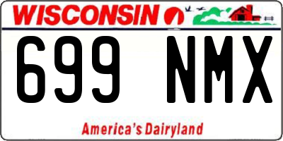 WI license plate 699NMX