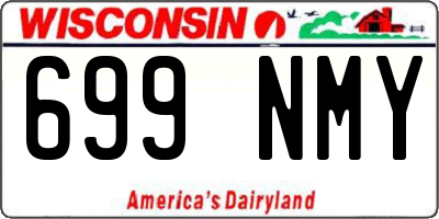 WI license plate 699NMY