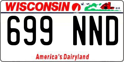 WI license plate 699NND