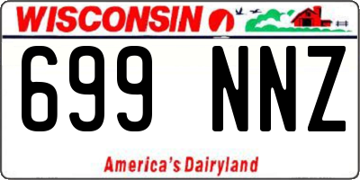 WI license plate 699NNZ