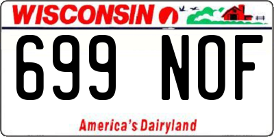 WI license plate 699NOF