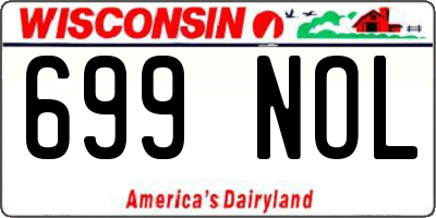 WI license plate 699NOL