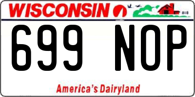 WI license plate 699NOP