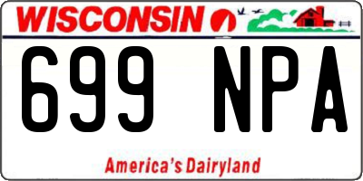 WI license plate 699NPA