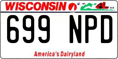 WI license plate 699NPD