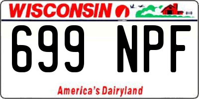 WI license plate 699NPF