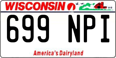 WI license plate 699NPI