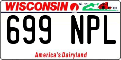 WI license plate 699NPL