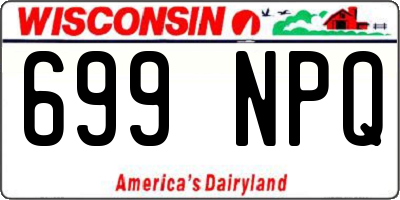 WI license plate 699NPQ