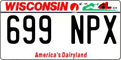 WI license plate 699NPX