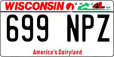 WI license plate 699NPZ