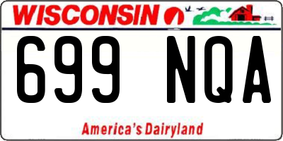 WI license plate 699NQA