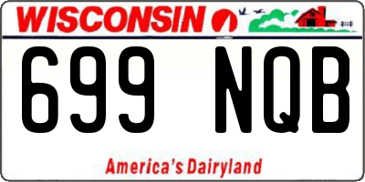 WI license plate 699NQB