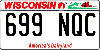 WI license plate 699NQC