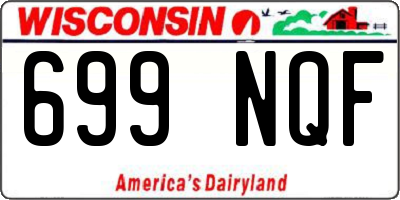 WI license plate 699NQF
