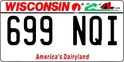 WI license plate 699NQI