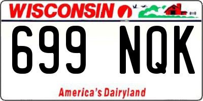 WI license plate 699NQK
