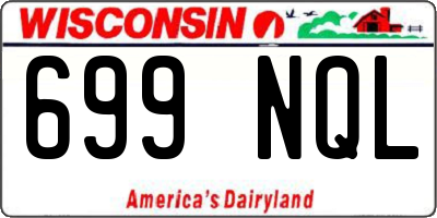 WI license plate 699NQL