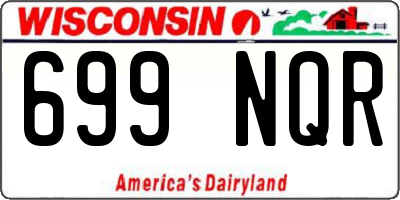 WI license plate 699NQR