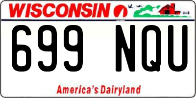WI license plate 699NQU
