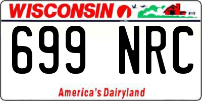 WI license plate 699NRC