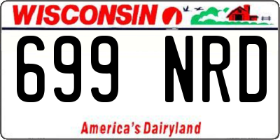 WI license plate 699NRD