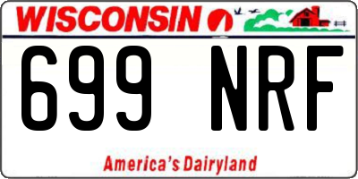 WI license plate 699NRF
