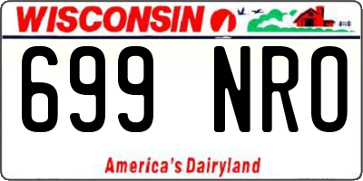 WI license plate 699NRO