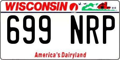WI license plate 699NRP