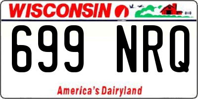 WI license plate 699NRQ